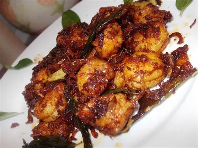 Kerala Chemmeen Fry (Shrimp Fry).
