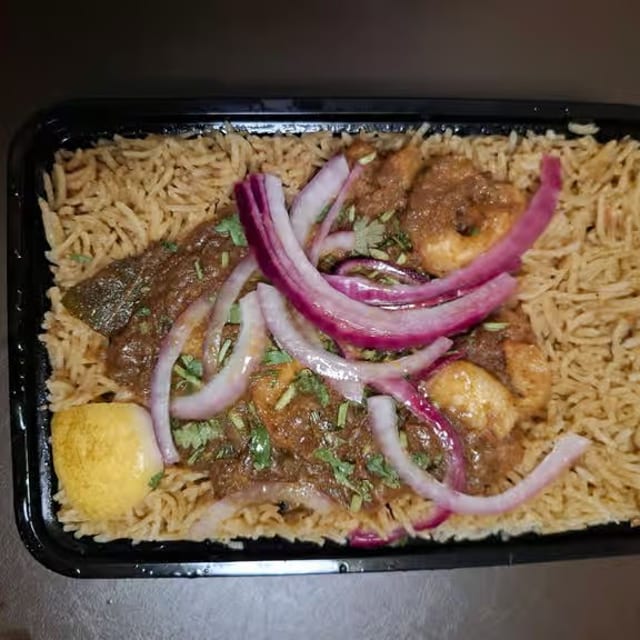 1- Shrimp Biryani.