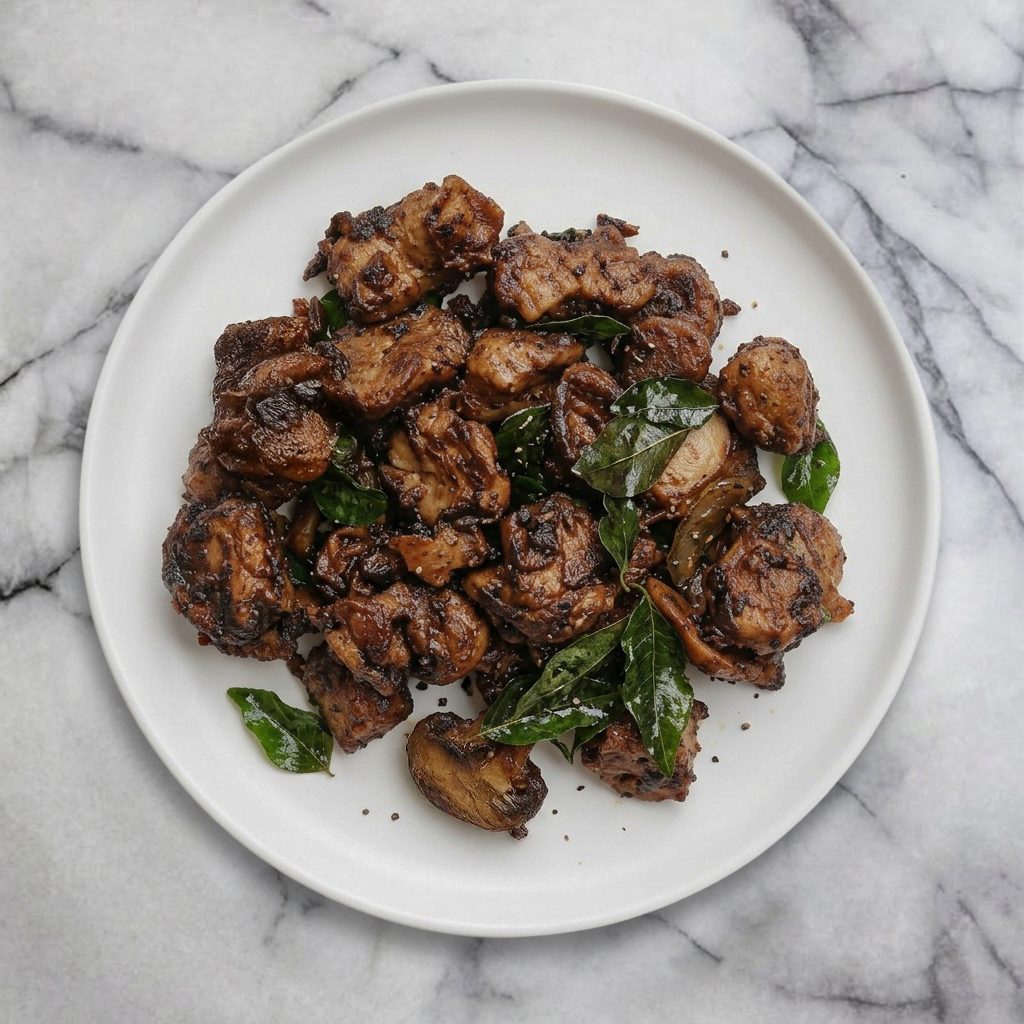 Mushroom Pepper Fry.