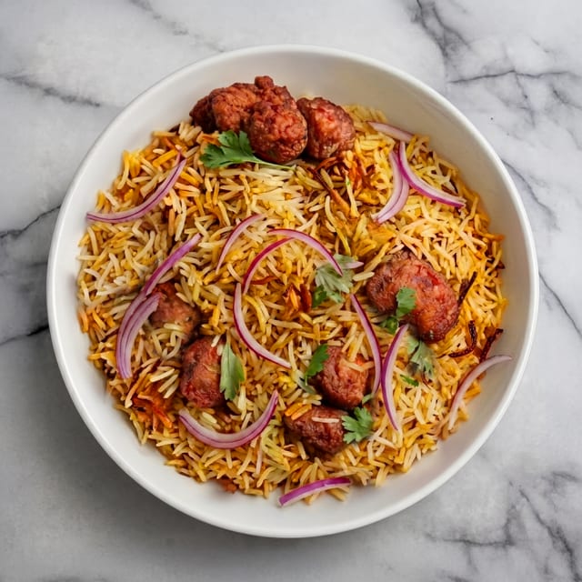 Chicken 65 Biryani.