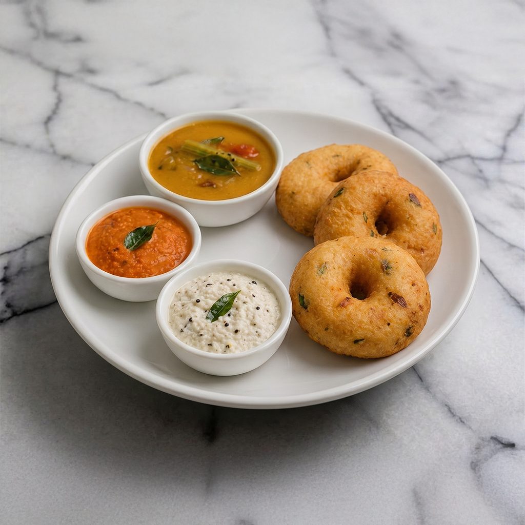 Medhu Vadai (3 pieces).