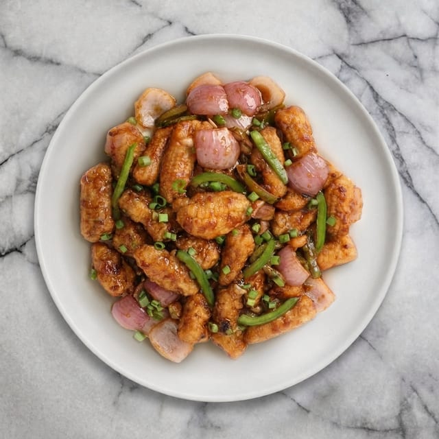 Baby Corn Manchurian.