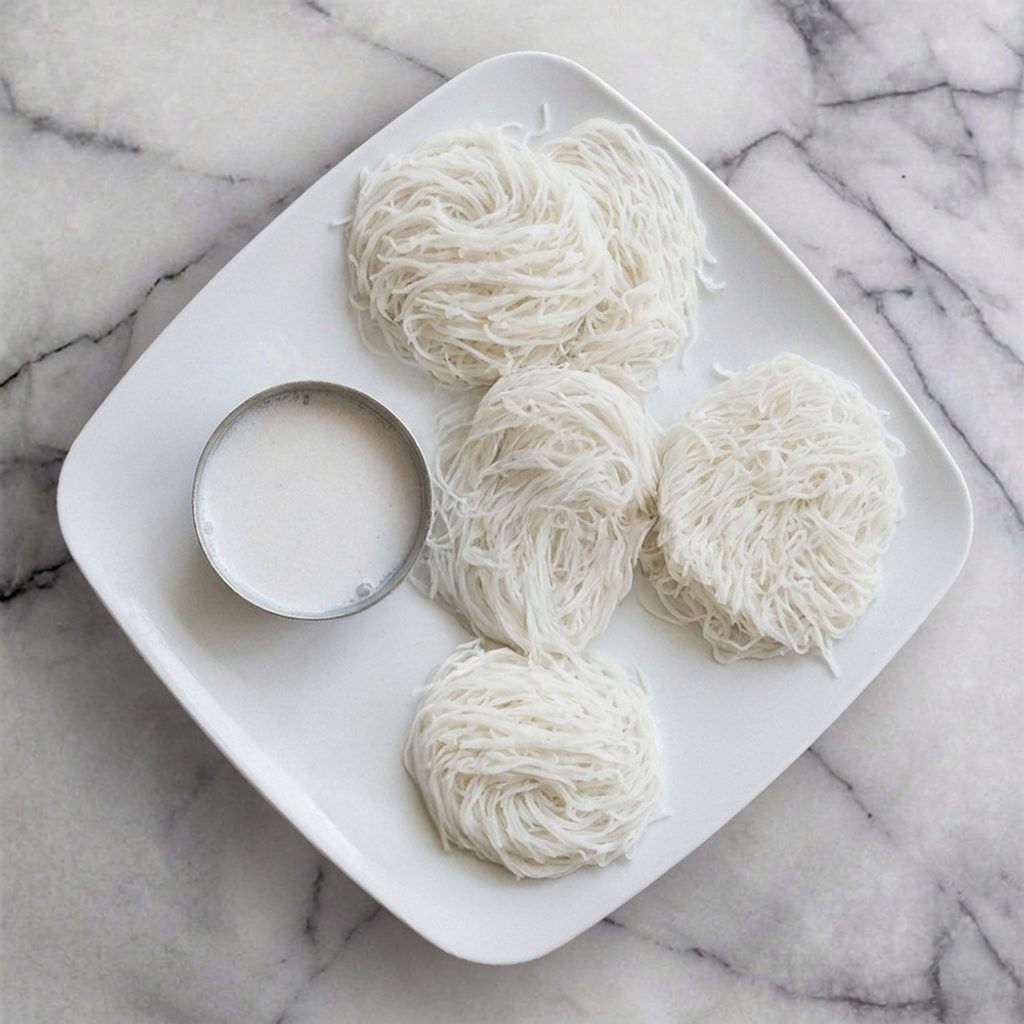 1-Idiyappam with Coconut Milk.