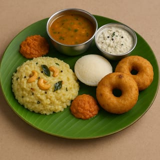 1-Pongal, Vada (2), Idly(1) Combo